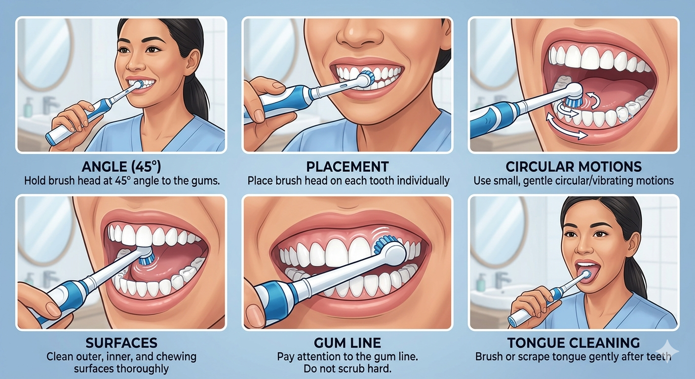 Best Electric Toothbrushing Technique